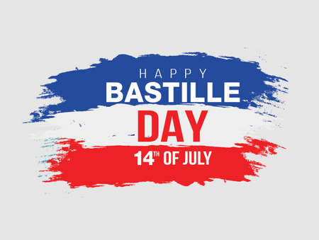 Creative vector Illustration,Card,Banner Or Poster For The French National Day.Happy Bastille Dayのイラスト素材
