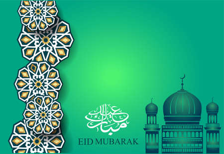 eid mubarak or eid al adha templateのイラスト素材
