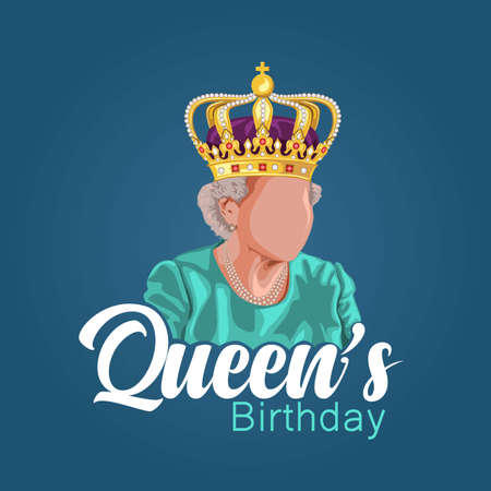 Queen's Birthday Australia vector illustration design.のイラスト素材