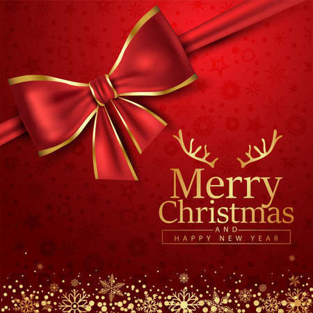 merry Christmas simple greetings vector illustration designのイラスト素材