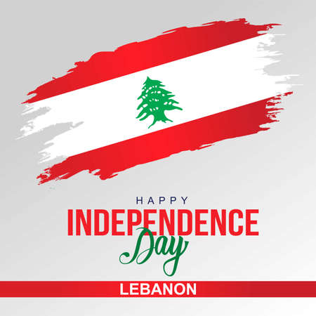 happy independence day Lebanon greetings. vector illustration design.のイラスト素材