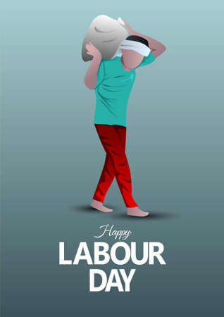 happy Labor Day On 1 May. vector illustration design.のイラスト素材