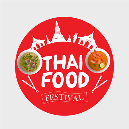 Thailand food festival . vector illustration designのイラスト素材