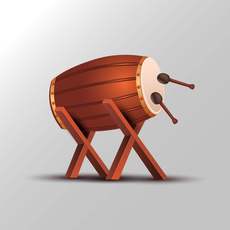 Ramadan music drum white background. vector illustration designのイラスト素材