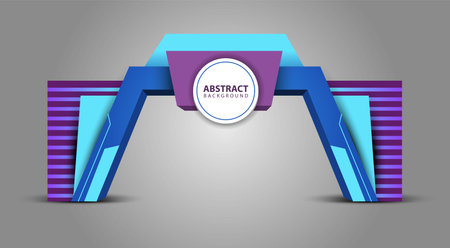 exhibition stand Gate entrance vector with for mock up event display, arch designのイラスト素材