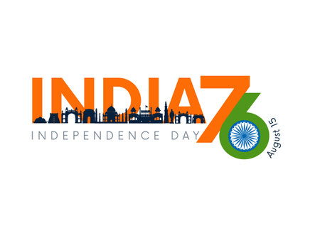 happy independence day India.15th August background. vector illustration designのイラスト素材