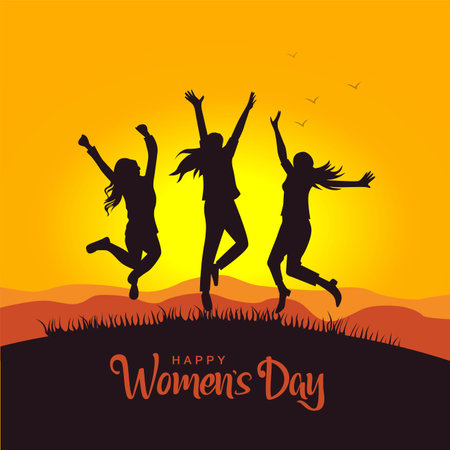 happy women's day greetings. abstract vector illustration designのイラスト素材