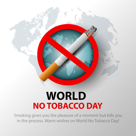 world no tobacco day poster. Consumed cigarettes. abstract vector illustration designのイラスト素材