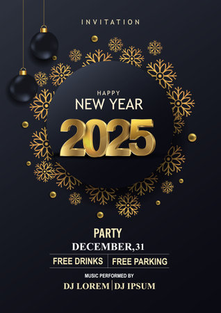2024 Happy New Year Background for your Flyers and Greetings Card or new year themed party invitationsのイラスト素材