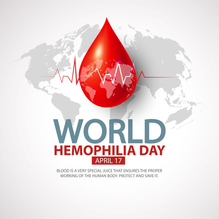 World health day with red heart and world sign. abstract vector illustration designのイラスト素材