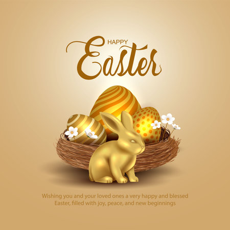 Happy easter greetings. vector illustration designのイラスト素材