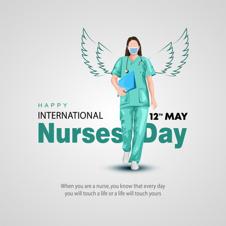12 May. happy International Nurse Day background. abstract Vector illustration designのイラスト素材