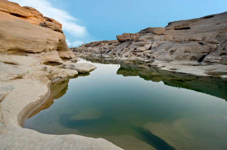3000bok, This is an amazing stone hole in the maekhong river,Thailand の写真素材