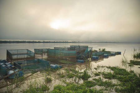 Coop in the Mae Khong River in Thailandの写真素材