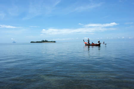 Fisherman of Libong island, Thailandの写真素材