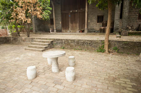 The Chinese traditional building, old village in Guangxiのeditorial素材