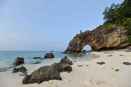 Natural rock bridge, Lipe island. Koh kaiの写真素材