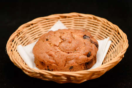 Muffins Freshly Baked on basket