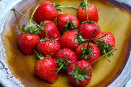 Fresh ripe perfect strawberryの写真素材