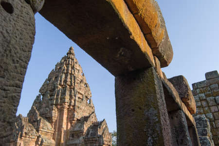 Phanom Rung historical park in Buriram province, Thailandの写真素材