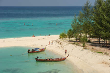 Tourist visit beautiful beach and crystal sea at Koh Lipe island in Satun, Thailandのeditorial素材