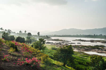 Mekong River view take from Loei ,Thailandの写真素材