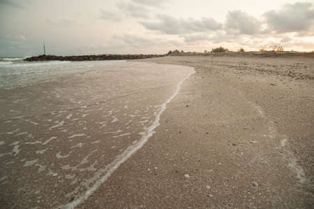 Soft wave of the sea on the sandy beachStock Photo:の写真素材
