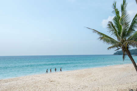 Tropical beach in Phuket, Thailandの写真素材