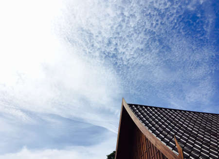 Thai house with blue sky
