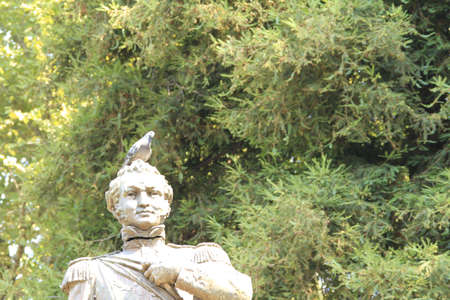 Statue of Bernardo Higgins Chillan Chileの写真素材