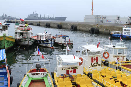 Harbour of Valparaiso,  Chileの写真素材
