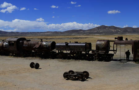 Train Cemetery, Uyuni Boliviaのeditorial素材