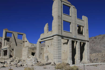 Ghost town, Rhyolite, Death Valley Californiaの写真素材