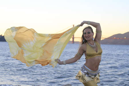 Belly Dancer outdoorsの写真素材