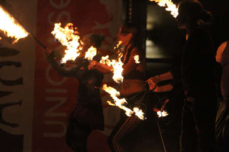 Fire Dancing Expoのeditorial素材
