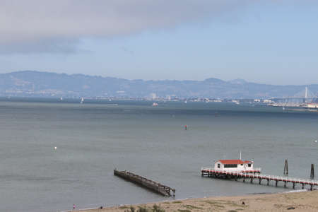San francisco skyline, from chrissy fieldのeditorial素材