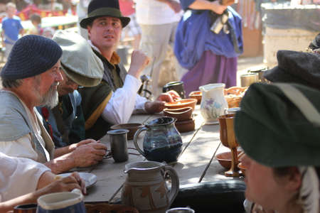 Medeival people in a renaissance faireのeditorial素材