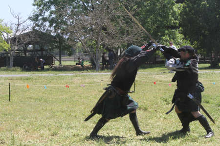 Scottish Tartan Festival, near San Francisco California. This festival celebrates the scottish traditions, in California. Events include, theatre, sword fights and musicのeditorial素材