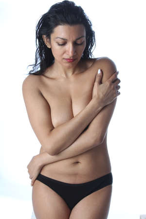 Photoshoot of a nude indian model