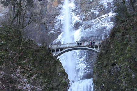 view of Waterall in oregonのeditorial素材