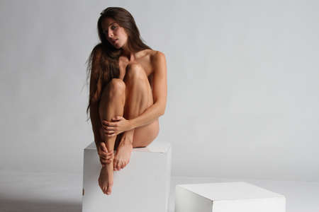 View of a Nude female modelの写真素材