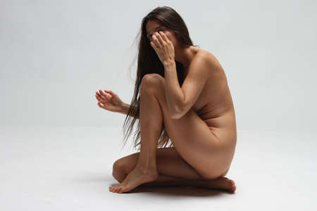 View of a Nude female modelの写真素材
