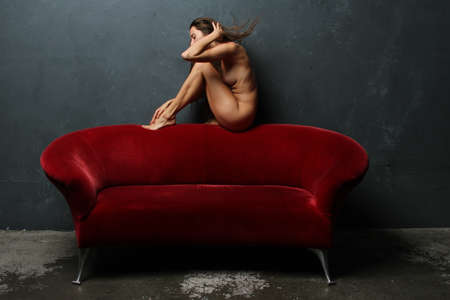 View of a Nude female modelの写真素材