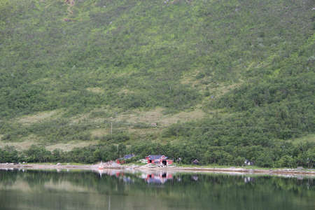 Islands of Kvaloya and Senja, Norway, Mountains, lakes, fjords