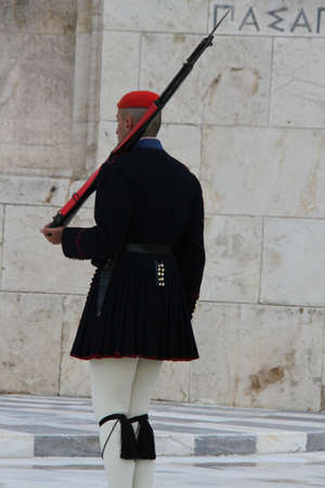 Chaning of guards at Greek Parliamentのeditorial素材
