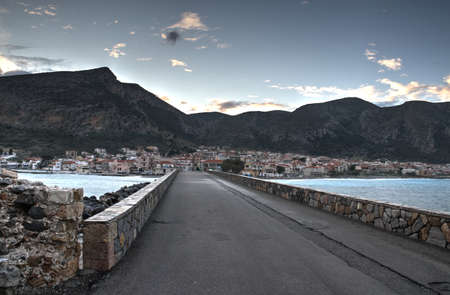 Beach side town of Monemvasia, Greeceのeditorial素材