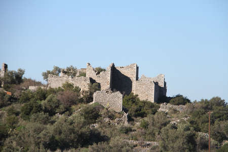 Stone houses in Town of Aeropoli in Mani, Greece Stone houses in Town of Aeropoli in Mani, Greece