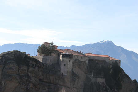 Close up of Monastries at Meteora, Greeceのeditorial素材