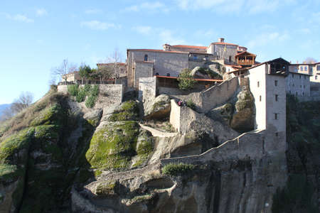 Close up of Monastries at Meteora, Greece