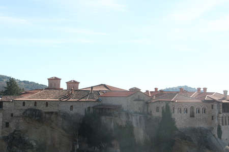 Close up of Monastries at Meteora, Greece
